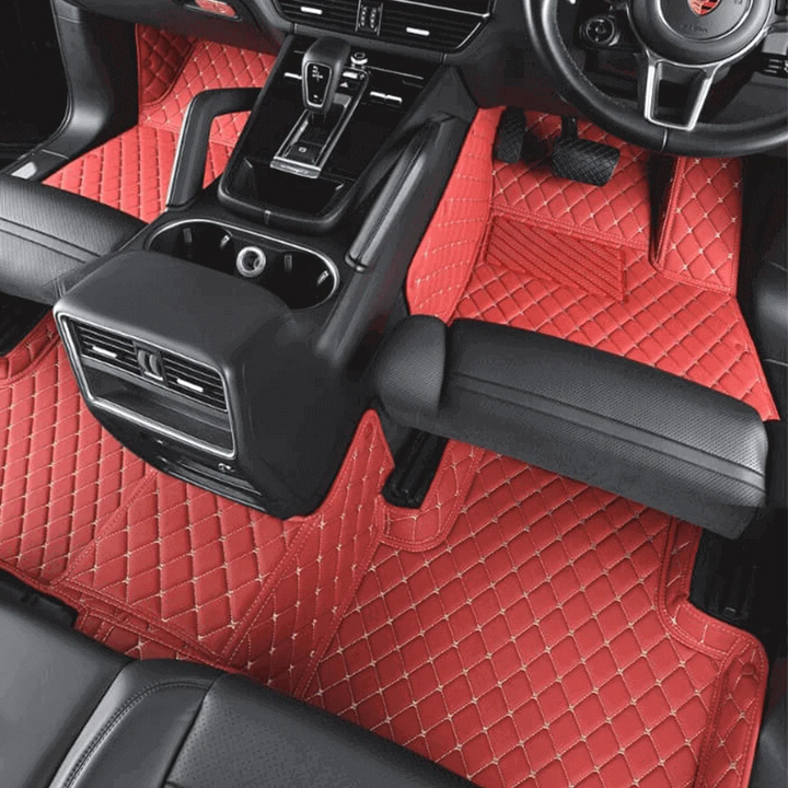 Red Luxury Diamond Car Floor Mats