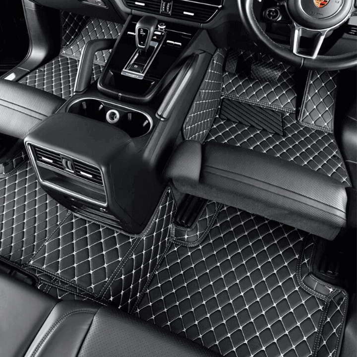 Black & White Luxury Diamond Car Floor Mats