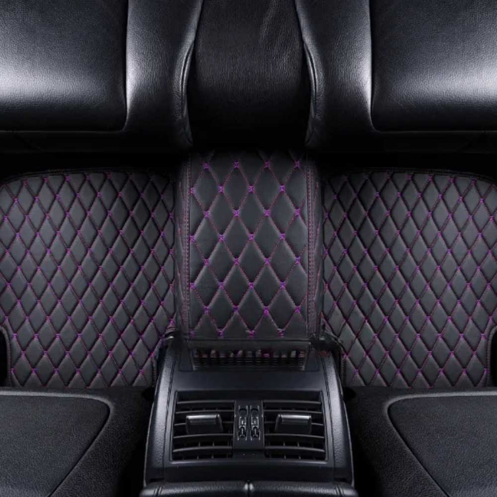 Black & Purple Luxury Diamond Car Floor Mats