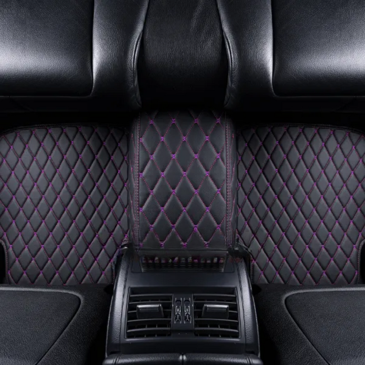 Black & Purple Luxury Diamond Car Floor Mats