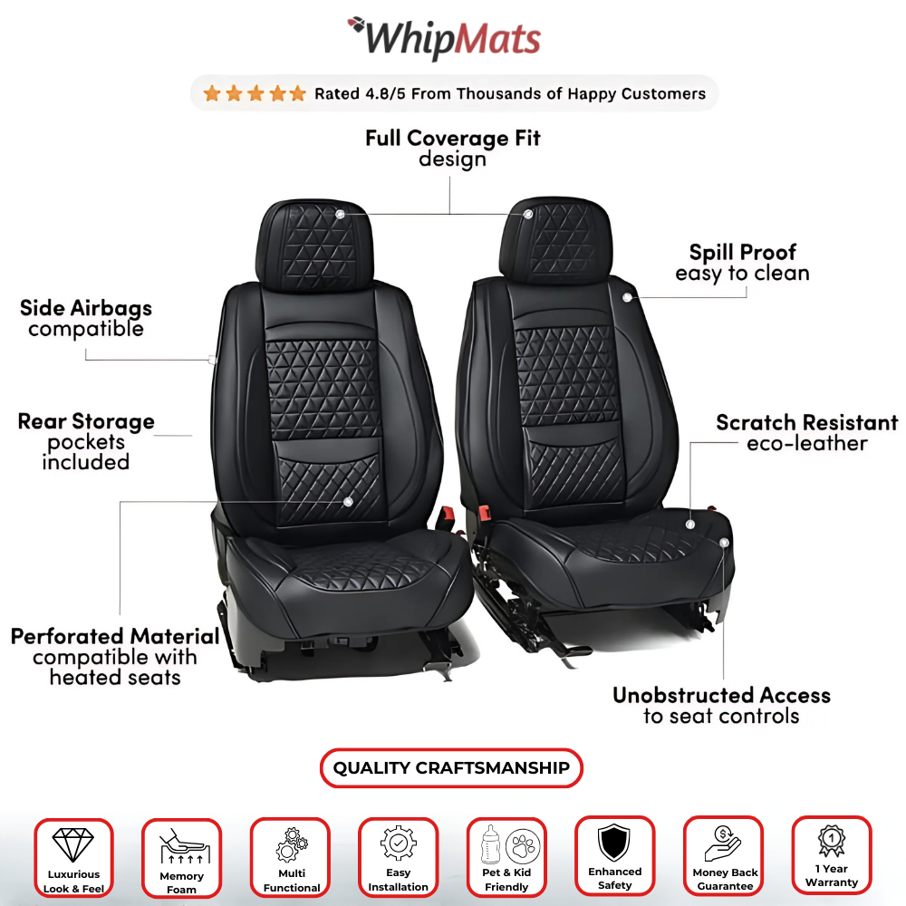 Leather Diamond Pattern Seat Covers