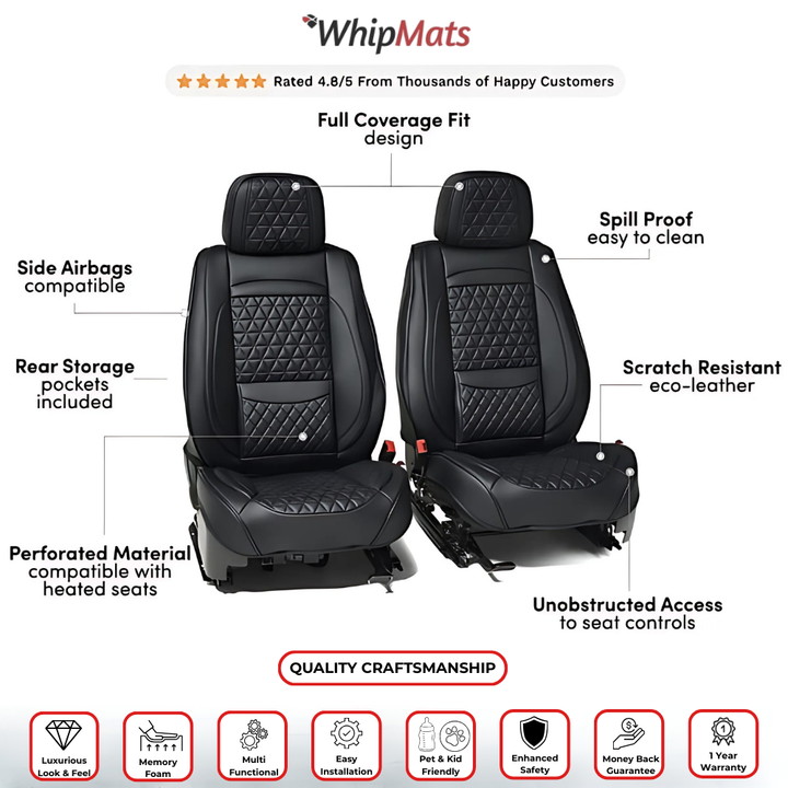 Leather Diamond Pattern Seat Covers